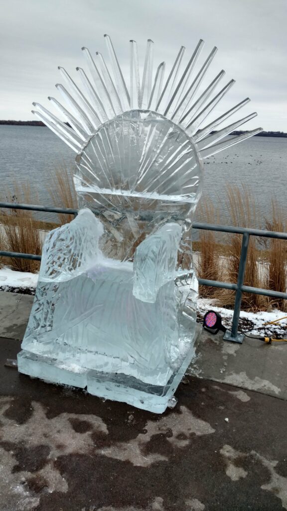 ice carving throne parties